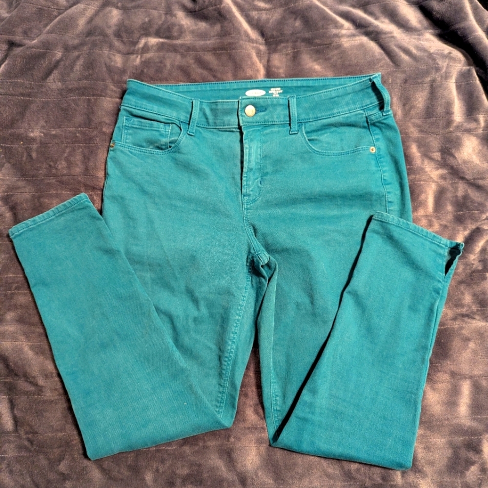Old Navy skinny jeans turquoise